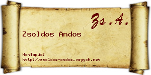 Zsoldos Andos névjegykártya